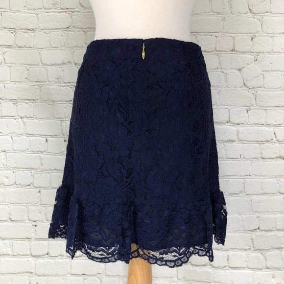 Draper James Tulip Lace Skirt Navy NWT Size 8 - Picture 7 of 12